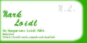 mark loidl business card